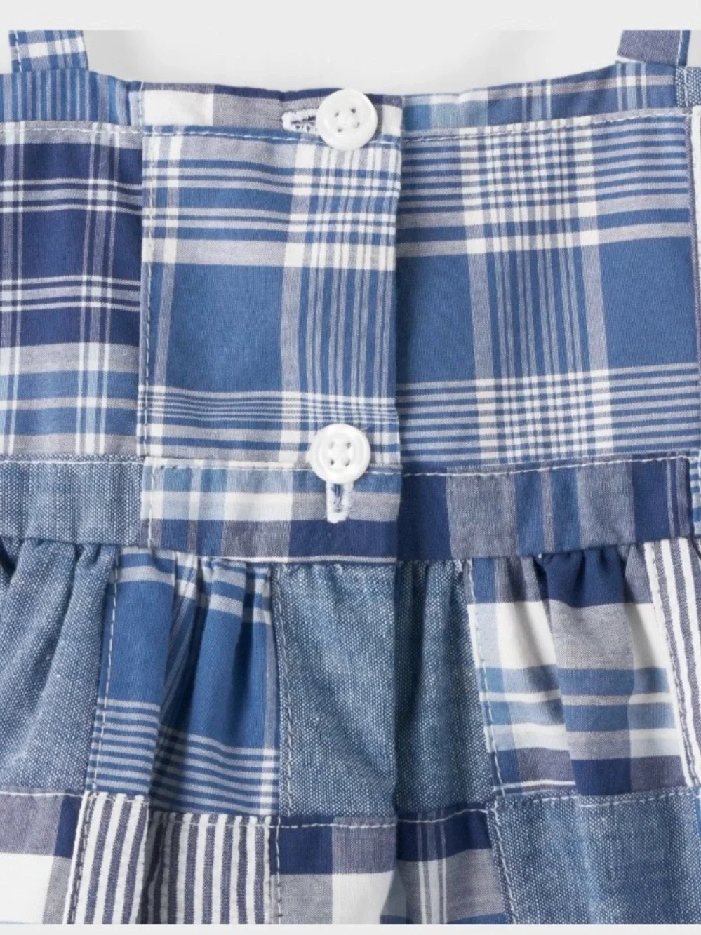 Gymboree Girls Sandy Shores Blue Patchwork Madras Sundress Size 5T